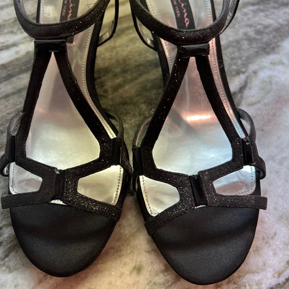 Nina Dress Heels Matte Shimmer Black 9M